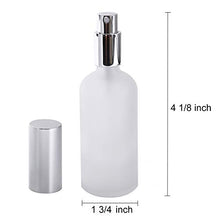 Load image into Gallery viewer, Bekith 9 Pack 3oz Glass Spray Bottles with Fine Mist Sprayer & Pump Spray Cap, Refillable & Reusable Frosted Clear Empty Bottles for Essential Oils, Perfumes, Body Sparys
