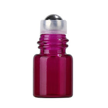 Load image into Gallery viewer, Pack of 50,3ml Glass Roll on Bottle Mixed Color Sample Test Roller Essential Oil Bottles glass vials With Stainless Steel Roller Balls,Black Plastic Cap For Travel Aromatherapy,Perfume Oils