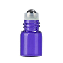 Load image into Gallery viewer, Pack of 50,3ml Glass Roll on Bottle Mixed Color Sample Test Roller Essential Oil Bottles glass vials With Stainless Steel Roller Balls,Black Plastic Cap For Travel Aromatherapy,Perfume Oils