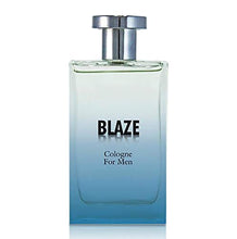 Load image into Gallery viewer, Blaze Eau de Parfum Cologne for Men With Luxurious Suede NovoGlow Pouch - Marine Breeze, Sandalwood And Sensual Musk Wood Notes?Çô 100ml ?Çô 3.4 oz ?Çô Great Gift For Men