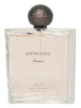 Load image into Gallery viewer, Knowledge for Men EDP - Eau De Parfum 100ML (3.4 oz) I Bold EDP (Eau De Parfum) Spray | Lasting edarwood, Patchouli, Sandal, Amber and Musky | Signature Arabian Perfumery | by RASASI Perfumes