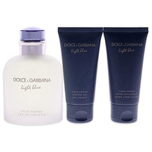 Load image into Gallery viewer, Dolce and Gabbana Light Blue Men 3 Pc Gift Set 4.2oz EDT Spray, 1.6oz After Shave Balm, 1.6oz Shower Gel,P-D7-040-20-HTG-anniek