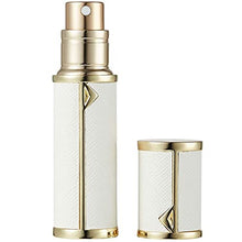 Load image into Gallery viewer, Perfume Bottles Empty Refill, Perfume Atomizer Travel Spray Bottle Refillable, Travel Cologne Sprayer Atomizer, Mini Perfume Decant Holder Container for Man & Woman, Luxury Leather, 5ml, White