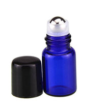 Load image into Gallery viewer, Pack of 50,2ml (5/8 Dram) Glass Roll on Bottle Mixed Color Sample Test Roller Essential Oil Vials Stainless Steel Roller Balls With Black Cap For Aromatherapy,Perfume Oils-Pipette included