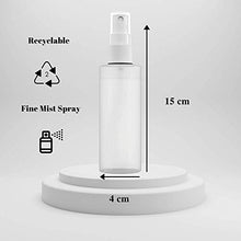 Load image into Gallery viewer, ?ÇÉMade In USA?ÇæPlastic Spray Bottle Fine Mist 4 Oz (120ml) ?Çô Refillable, Reusable, Portable Sprayer, Travel Size, Leak Proof for Household Use, Essential Oil, Cleaning Solution and Perfume (12 Pack)