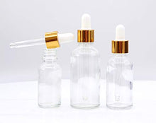 Load image into Gallery viewer, Clear Glass Dropper Bottle,12 Packs Essential Oil Dropper Bottle Sample Vials With Glass Eye Dropper For Essential Oils, Perfume Cosmetic Liquid Free Funnel&Pipettes (50ml/1.7oz)