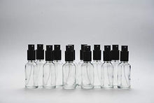 Load image into Gallery viewer, Yizhao 30ml Clear Boston Glass Bottles, with Black Fine Mist Sprayers, for Essential Oils, Cleaning, Perfume,Travel Liquid,Makeup,Portable Cosmetic Bottle?Çö12 Pcs