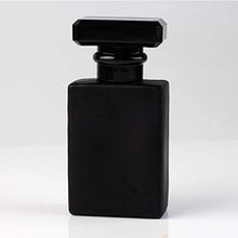 Load image into Gallery viewer, Foraineam 8 Pack 30ml / 1 oz. Black Refillable Perfume Bottles, Portable Square Empty Glass Perfume Atomizer Bottle with Spray Applicator