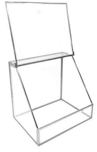 Load image into Gallery viewer, JC MAN Makeup Organizer Glass Large 4 Tier Brass Metal Cosmetic Storage Cube for Makeup, Brushes, Perfumes, Skincare (Trapezoid)