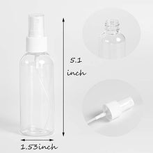 Load image into Gallery viewer, 2.7oz 40 Pack Fine Mist Clear Spray Bottles Refillable & Reusable Empty Plastic Travel Bottle for Essential Oils, Travel, Perfumes (80ml-40pcs, Clear)