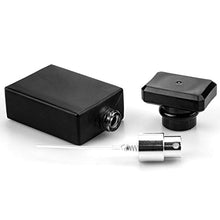 Load image into Gallery viewer, Foraineam 8 Pack 30ml / 1 oz. Black Refillable Perfume Bottles, Portable Square Empty Glass Perfume Atomizer Bottle with Spray Applicator