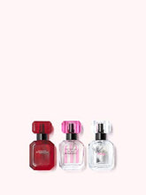 Load image into Gallery viewer, Victoria's Secret Bombshell Eau de Parfum 3-Piece Mini Spray Set for Women (Bombshell, Bombshell Intense, Bombshell Holiday)