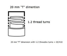 Load image into Gallery viewer, 50 Qty - 20/410 Neck Fine Mist Spray Caps | 5 1/4 tube, Black with Ribbed Neck | Bullet Boston Rounds | Essential Oil Bottle Tops | Travel | Perfume | Refill (50)