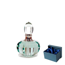 Load image into Gallery viewer, KECHU Delicate Green Empty Crystal Perfume Bottle Refillable Glass 3ml Transparent Green Decor