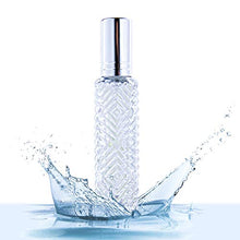 Load image into Gallery viewer, YU FENG 12pcs Engraved Taj Mahal Style Clear Glass Atomizer Spray Bottles Empty Refillable for Perfume Essential Oil,Packed with Funnels Pipettes Dispensers