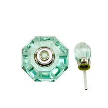 Load image into Gallery viewer, KECHU Delicate Green Empty Crystal Perfume Bottle Refillable Glass 3ml Transparent Green Decor
