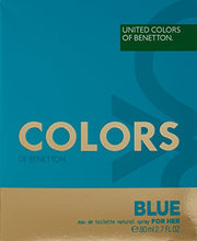 Load image into Gallery viewer, Benetton Colors Eau De Toilette Spray for Women, Blue, 2.7 Ounce