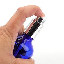 Load image into Gallery viewer, Foraineam 9 Pack 100ml / 3.4 oz. Blue Glass Spray Bottles with Atomizer Refillable Fine Mist Spray Bottle Containers for Perfume, Essential Oils, Cleaning Products