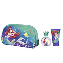 Load image into Gallery viewer, Ariel, Disney, Little Mermaid, Princess, Three-Piece, Fragrance, Set, for Kids, Eau De Toilette, EDT, 1.7oz, 50ml, Perfume, Spray, Shower Gel, Toiletry Bag, Made in Spain, by Air Val International