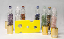 Load image into Gallery viewer, Yippee 7 pcs 10 ml Crystal Essential Oil Roller Bottles Set With Natural Healing Crystal Gemstone Chips Roll On Balls Empty Perfume Glass Bottles Kit