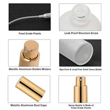 Load image into Gallery viewer, Glass Spray Bottle 3.4oz, Empty Frosted Perfume Atomizer, Fine Mist Spray,Gold Sprayer (6 PACK)