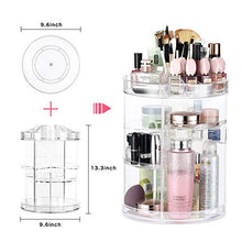 Load image into Gallery viewer, 360 Rotating Makeup Organizers and Storage, COOLBEAR Spinning Cosmetic Display Case with 6 Adjustable Layers for Bathroom Vanity Countertop, Fits Perfume Cream Skincare and More, Clear Acrylic