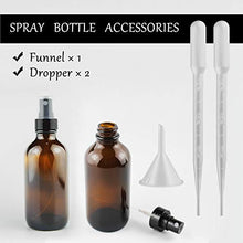 Load image into Gallery viewer, 4oz Amber Glass Spray Bottle for Essential Oils,Small Empty Fine Mist Spray Bottle, Refillable Liquid Containers for Perfumes,Cleaning Products,16 Pack
