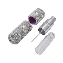 Load image into Gallery viewer, XianghuangTechnology Portable Mini Refillable Perfume Scent Atomizer- Shiny Diamonds Empty Spray Bottle for Traveling and Outgoing of 10ml (Silver)