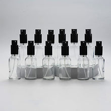 Load image into Gallery viewer, Yizhao 30ml Clear Boston Glass Bottles, with Black Fine Mist Sprayers, for Essential Oils, Cleaning, Perfume,Travel Liquid,Makeup,Portable Cosmetic Bottle?Çö12 Pcs