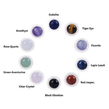 Load image into Gallery viewer, Gemstone Essential Oils Bottles10pcs Natural Gemstones Essential Oil Roller Bottles 10ml Perfume Sample Vials with Crystal Stone Roller Balls & Healing Crystal Chips Inside