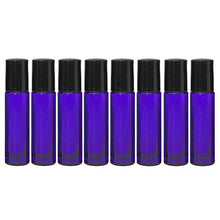 Load image into Gallery viewer, Glass Roller Bottles with Stainless Steel Ball, 10ml Essential Oil Roller Bottles for Essential Oils, Perfumes, Lip Balms, Roll on Bottles Dropper Included