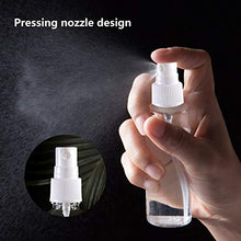 Load image into Gallery viewer, YOKILLY 24 Pack Travel Plastic Spray Bottles Kit, Mini Clear Refillable Container Squirt Bottle for Alcohol, Hair, Liquid, Perfumes, Cosmetic, Cleaning(3.4oz, 1.7oz, 1oz)