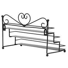 Load image into Gallery viewer, Dazone Mounted 3 Tier Metal Shelf Nail Polish Wall Rack Essential Oils Perfume Organizer (Black)