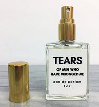 Load image into Gallery viewer, Tears of Men Who Have Wronged Me Perfume in Decorative Glass Spray Bottle Sea Salt and Driftwood Fragrance funny gift women