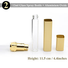 Load image into Gallery viewer, Dolovemk Travel Accessories Set,Spray Bottles Perfume Atomiser,Essential Oil Roller Bottle,Containers with Lids,Metallic Empty Fine Mist Refillable Travel Bottles for Toiletries