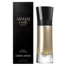 Load image into Gallery viewer, Armani Code Absolu by Giorgio Armani Eau De Parfum Spray 2 oz Men