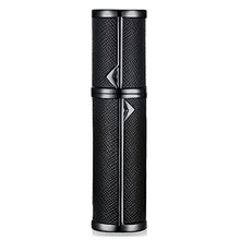 Load image into Gallery viewer, Travel Perfume Atomizer Refillable Perfume Bottle, Travel Cologne Sprayer, Empty Cologne Atomizer Perfume Bottle for Men and Women, Atomizer Spray Bottle with Luxury Leather Case, Leak Proof (Black)