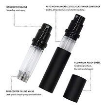 Load image into Gallery viewer, Refillable Perfume Atomizer Bottle 5ml Mini Spray Bottle Fine Mist, Portable Leakage Proof Tiny Scent Pump Bottle, Travel Size Empty Atomizer Cologne Sprayer for Men and Woman 5 Pack