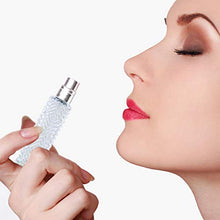 Load image into Gallery viewer, YU FENG 12pcs Engraved Taj Mahal Style Clear Glass Atomizer Spray Bottles Empty Refillable for Perfume Essential Oil,Packed with Funnels Pipettes Dispensers