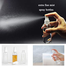 Load image into Gallery viewer, 2.7oz 40 Pack Fine Mist Clear Spray Bottles Refillable & Reusable Empty Plastic Travel Bottle for Essential Oils, Travel, Perfumes (80ml-40pcs, Clear)