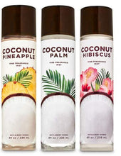 Load image into Gallery viewer, Bath and Body Works Coconut Collection Fine Fragrance Mist in 3 different Fragrances - Palm - Hibiscus and Pineapple - Full Size