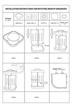 Load image into Gallery viewer, UEK Makeup Organizer, 360 Rotating Adjustable Acrylic Clear Cosmetic Countertop Storage, Large Capacity Crystal Display Stand Box for Lipsticks, Lotion, Perfumes