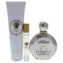 Load image into Gallery viewer, Versace Versace Eros Pour Femme By Versace for Women - 3 Pc Gift Set 3.4oz Edp Spray, 10ml Edp Rollerball, 5.0oz Luxury Body Lotion, 3count