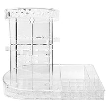 Load image into Gallery viewer, Happy Deals Mecool Makeup Organizer 360 Degree Rotation Adjustable Storage Case Jewelry Cosmetic Perfumes Display Stand Box Diamond Pattern Make Up Storage for Dresser, Bedroom, Bathroom