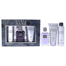 Load image into Gallery viewer, Guess Guess Dare Men 3 Pc Gift Set 3.4oz EDT Spray, 6.0oz Deodorizing Body Spray, 6.7oz Shower Gel