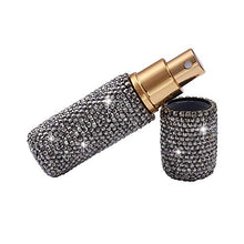 Load image into Gallery viewer, XianghuangTechnology Portable Mini Refillable Perfume Scent Atomizer- Shiny Diamonds Empty Spray Bottle for Traveling and Outgoing of 10ml (Black)