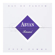 Load image into Gallery viewer, Abyan for Women EDP - Eau De Parfum 95 ML (3.2 oz) I Irresistible Pour Femme Spray I Lingering Sensuousness of Amber, Wood and Vanilla I Signature Arabian Perfumery | by RASASI Perfumes