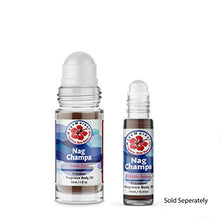 Load image into Gallery viewer, WagsMarket - Nag Champa Perfume Oil, from 0.33oz Roll On to 4oz Glass Bottle (1oz Roll-On)