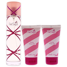 Load image into Gallery viewer, Aquolina Pink Sugar Candy Magic Women 3.4oz EDT Spray, 1.7oz Glossy Shower Gel, 1.7oz Creamy Body Lotion 3 Pc Gift Set