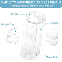 Load image into Gallery viewer, OurWarm Makeup Organizer, 360 Degree Rotating Large Capacity Perfume Cosmetic Storage with Makeup Brush Holder, Clear Adjustable Acrylic Makeup Cosmetic Display Cases for Bedroom Vanity Dresser